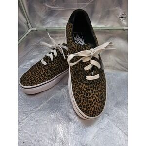 Vans Era Leopard Print Canvas Low Top Sneakers Brown Black Tan 1495